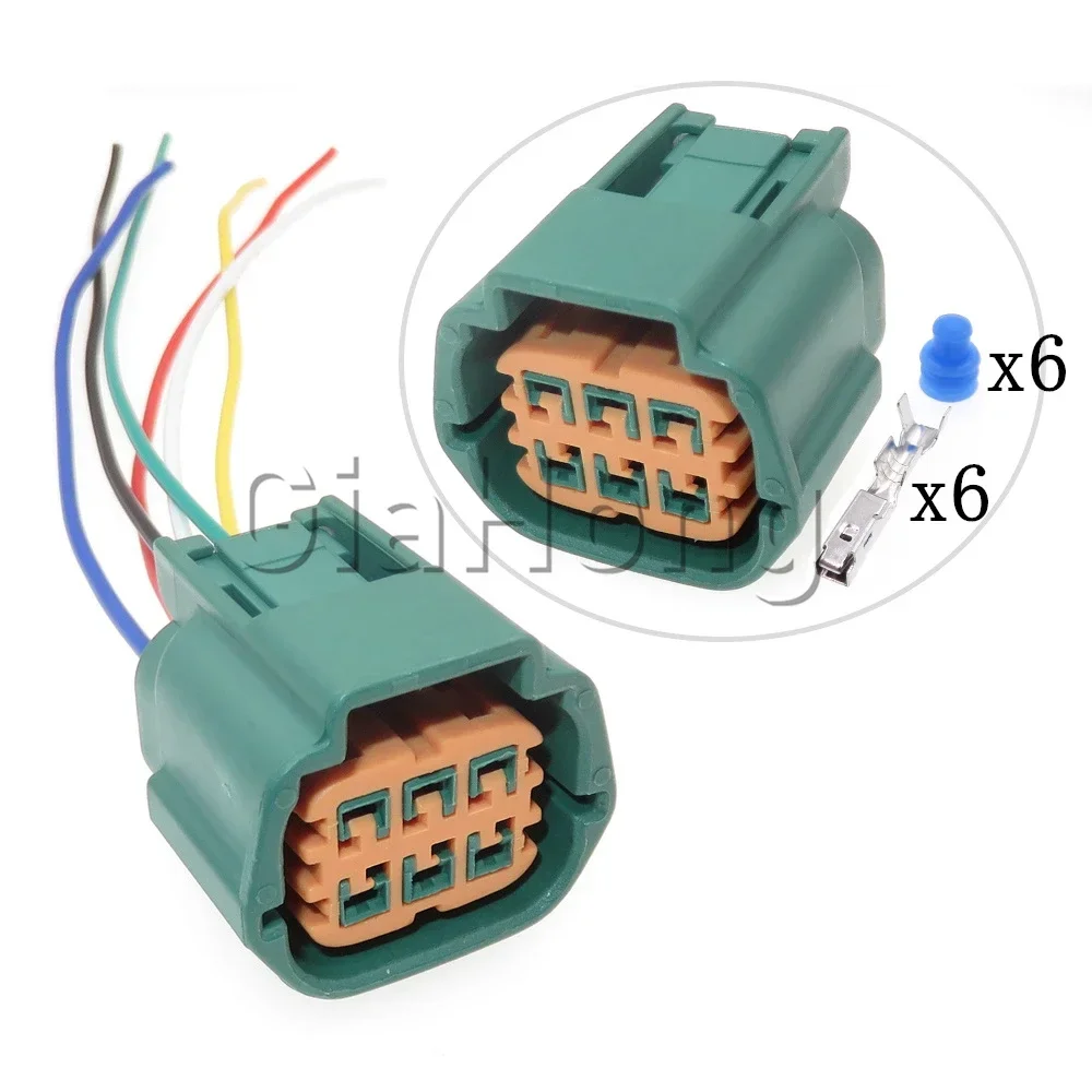 1 Set 6 Ways 6189-0766 6189-1102 AC Assembly Auto Electronic Throttle Valve Plug For Nissan TEANA X-TRAIL Car Cable Socket