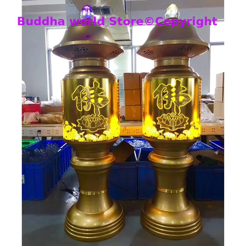 

2PCS Large huge Wholesale Buddhist supplies Asia Buddhism Temple shrine altar hall enshrine worship super large buddha lamps