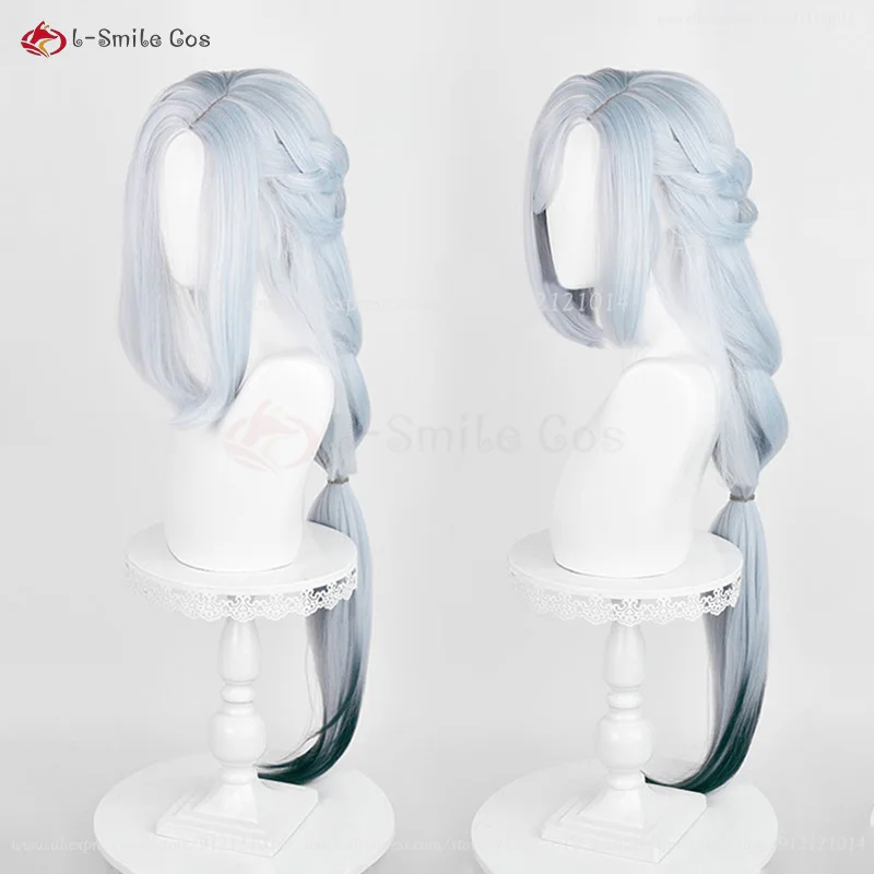 Lantern Rite New Skin Shenhe parrucca Cosplay 100cm treccia resistente al calore capelli sintetici Halloween Anime parrucca + parrucca Cap