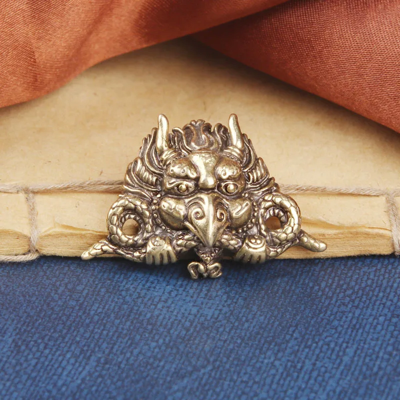 Brass Garment Decoration Rivets Conchos Button Mythological God Bird Garuda Shape Leather Belt Wallet Bag Screwback Buckle