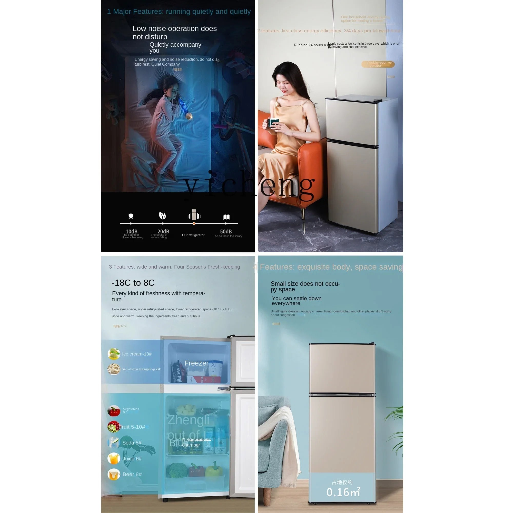 ZK Household Small Freezer Rental Dormitory Freeze Storage Mini Mini Refrigerator Breast Milk Storage Mini Bar Fridge