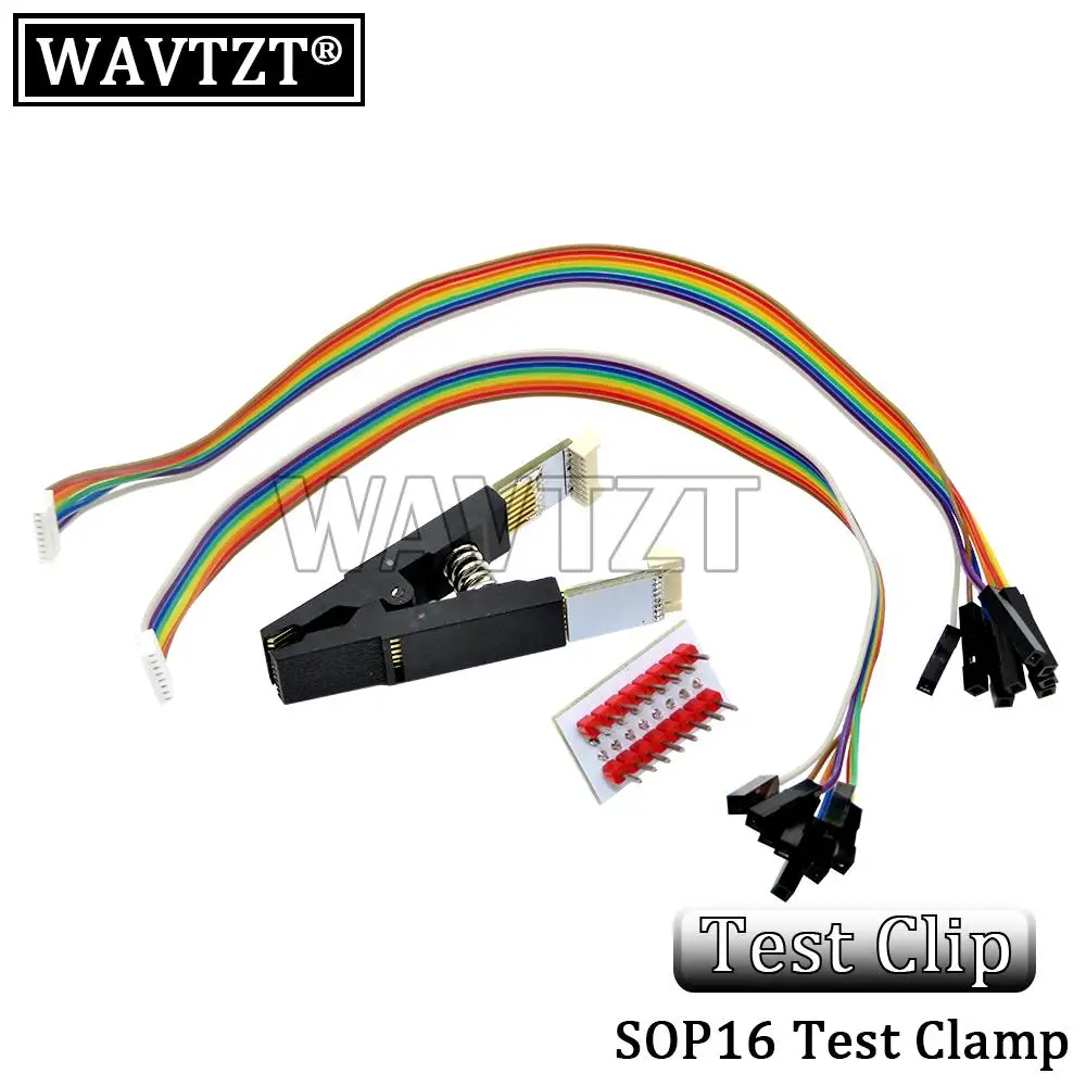 Programmer Testing Clip SOP16 SOP SOIC 16 SOIC16 Pin IC Test Clamp SOP16 to DIP8 Flash Clip for 25 series RT809F TL866CS TL866A