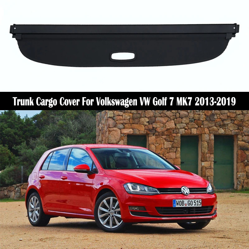 Trunk Cargo Cover For Volkswagen VW Golf 7 MK7 2013-2019 Security Shield Rear Luggage Curtain Partition Privacy Car Accessories