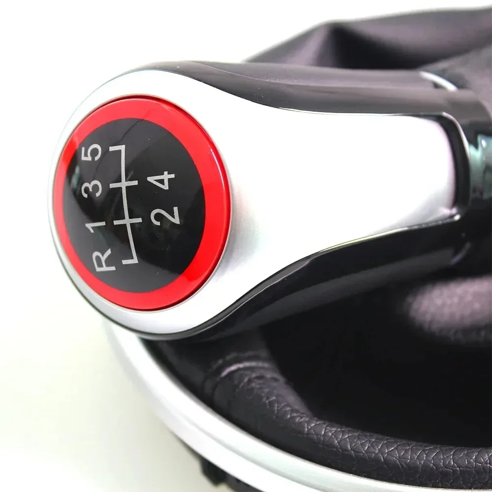 New Gear Shift Knob 5 Speed Lever Change Knob Gaiter Boot Cover for Skoda Fabia 2 2007-2010 / Roomster 2006-2010 Car Styling