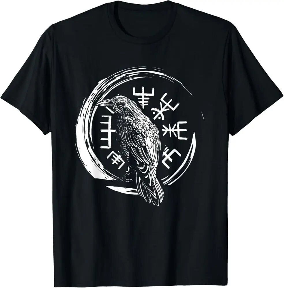 Raven Symbol Raven Valhalla Design Tee T-Shirt Y2K tops Unisex Summer Short Sleeve