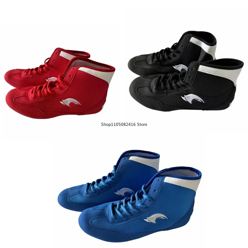 

Wrestling Shoes Boys Girls Boxing Shoes Fitness Sneakers High Top Wrestling Training Shoes Boots Anti