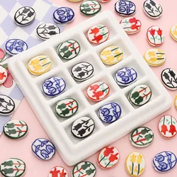 1pc Handmade Craft Tulip Beads Cartoon Design Fashion Ceramic Spacer Loose Beads For Making DIY Bracelets Necklace