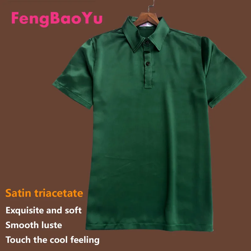 

Fengbaoyu Triacetic Acid Summer Polo T-shirt for Men Silk Blouse Golf Tops Designer Clothes Cheap Items with Free Shipping