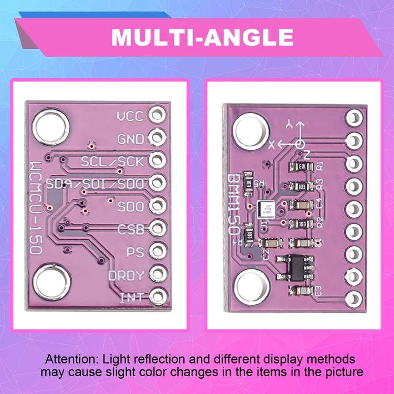 Módulo de sensor geomagnético MCU-150 BMM150 Módulo magnetômetro Módulo de sensor geomagnético de bússola