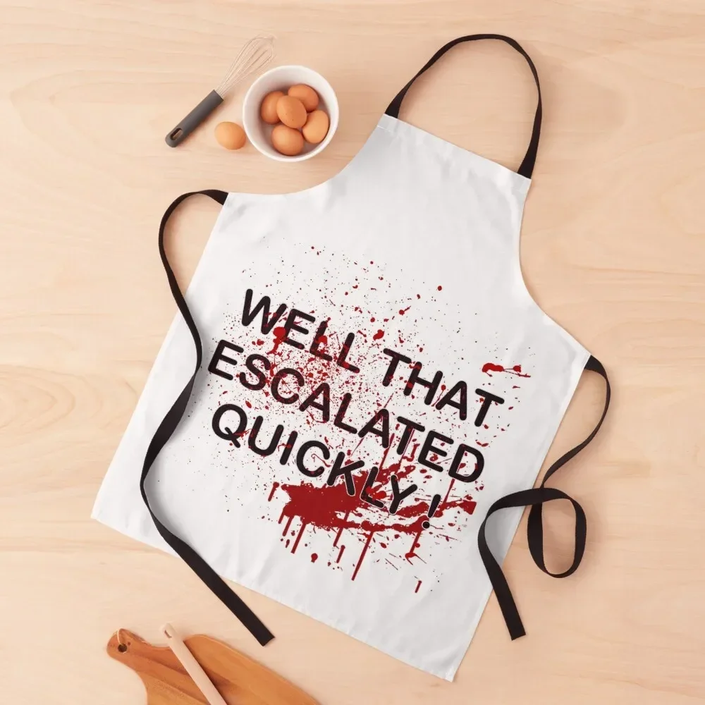 That Escalated Quickly Apron Men's Kitchen Korean Professional Barber For Men Apron