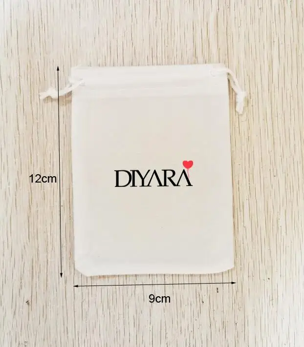 Custom Logo - 300 pcs 9x12cm White Velvet Bags Printed With (Black+Red) 2 Colors Logo