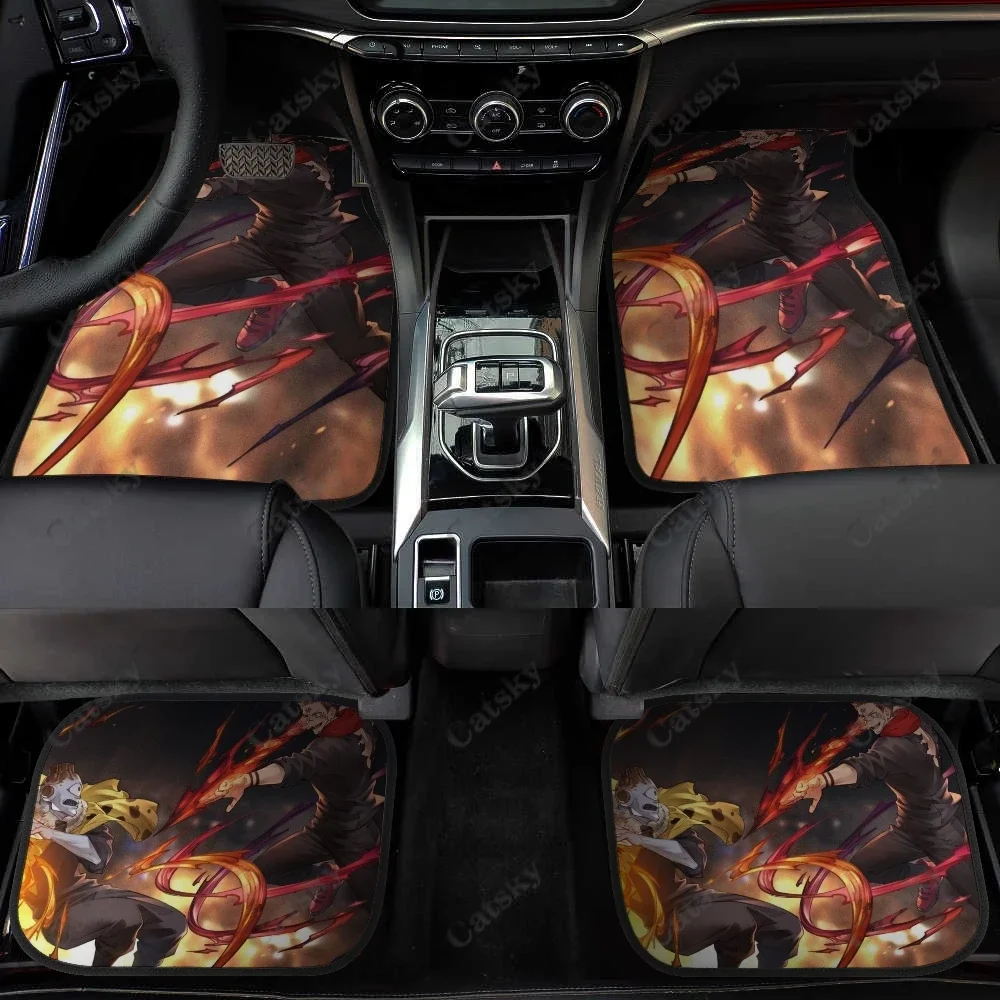 Anime Jujutsu Kaisen Yuji Itadori Automotive Interior Anti-Slip Floor Mat Rubber Car Floor Mats Heavy Dust Durable Foot Carpets