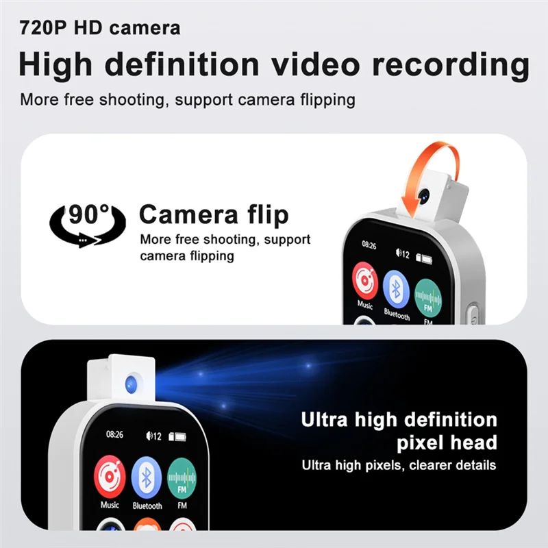 

New--Upgrade 2.4Inch Touch Screen Mp3 Player With BT 5.4 MP3 Player With Built-In HD Speaker FM Radio And Voice Recording