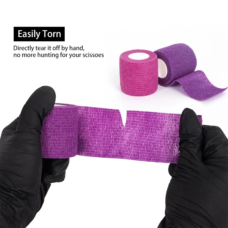 1PC 5cmx4.6m Non-woven Elastic Tattoo Bandage Tattoo Grip Bandage Tattoo Grip Tape Cover Wrap Finger Wrist Protection wholesale
