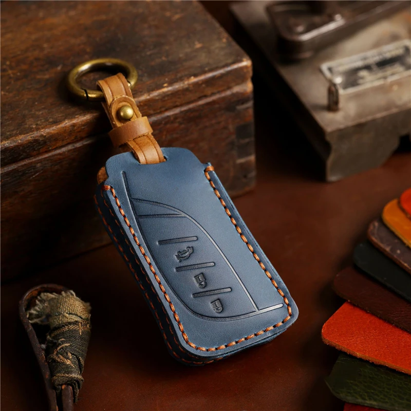 High Quality Leather Car Remote Key Cover Case Holder shell For Lexus New ES200 ES300h LS500h NX260 NX350h RX350h RX500h LC500h