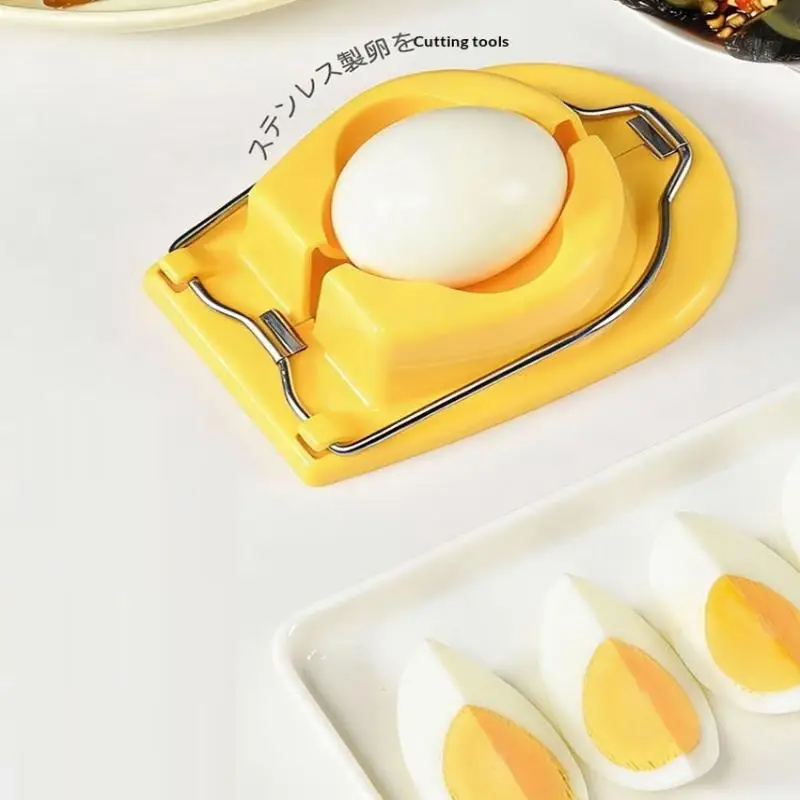 Efficient Boiled & Preserved Egg Divider for Home, Labor‑saving Rust Resistant Two‑Blade Handheld Egg Cutter