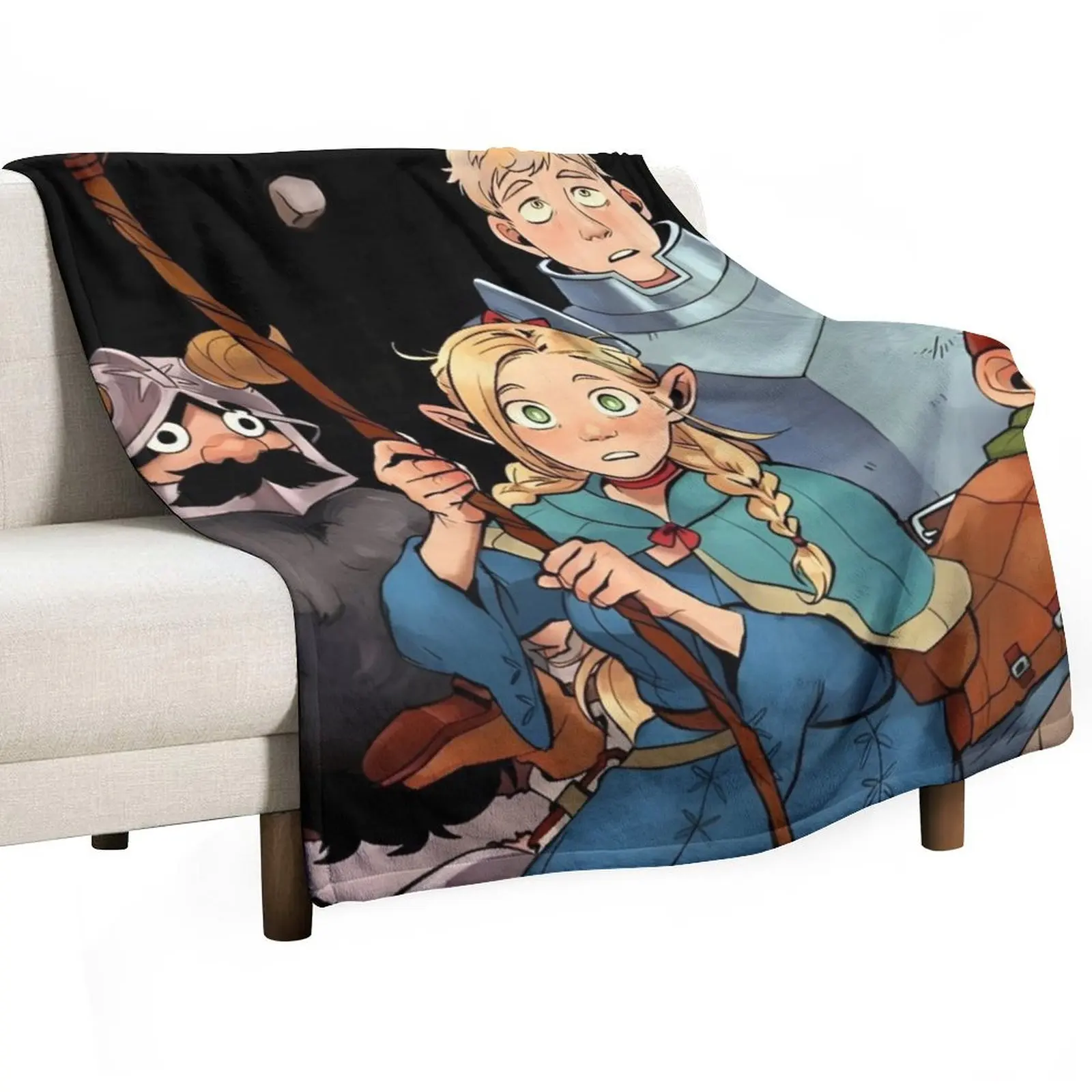 Delicious in Dungeon - All in One Throw Blanket Extra Large Throw Picnic Cute Personalized Gift Cute Plaid Custom Blankets