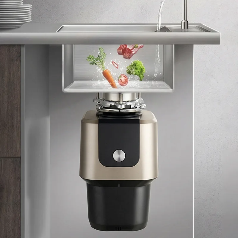 Garbage Disposal, Silent Kitchen Waste Processor, Food Grinder for Sink Drain, Home Use, Easy Install
