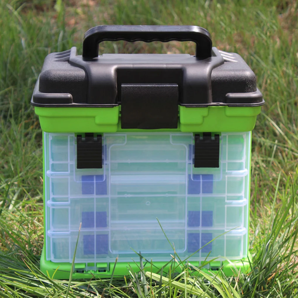 أداة قوية صندوق الصدر لتنظيم أدوات المكسرات البراغي والمسامير غسالات أربعة أدراج صندوق معالجة الصيد طبقات الصيد