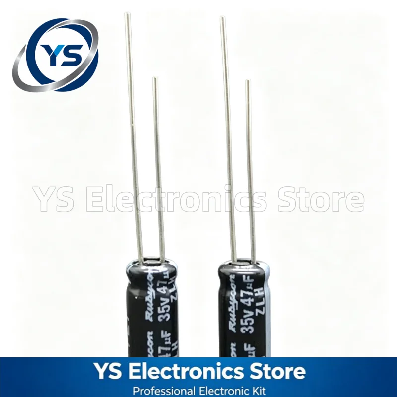 Rubycon ZLH Series 35V47UF 5x11mm 35ZLH47MEFC5X11 47UF35V 35V 47UF Electrolytic Capacitor New Original Long Life Low ESR 20%