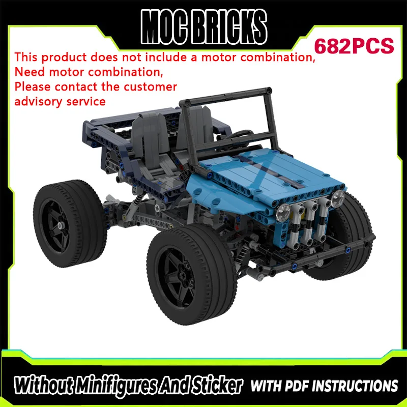 

City Car Model MOC Building Bricks Desert Off-Road Vehicle Modular Technology Gifts Holiday Assemble Children Toys Suit