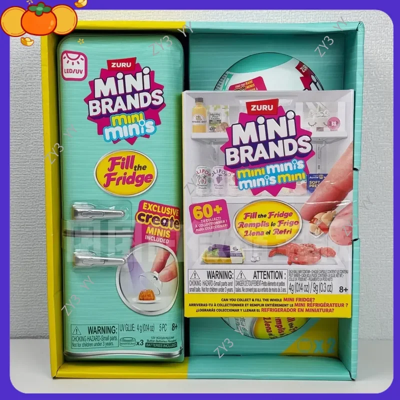 ตู้เย็นจิ๋ว Zuru Mini Fridge Ball ปี 2026 ขนาด 6 จุดตัดตามสเกล อาหารจิ๋วในกล่องสุ่ม ของตกแต่งฉากบ้านตุ๊กตา ตู้เย็นจิ๋ว ของประดับตกแต่งรูปอาหาร