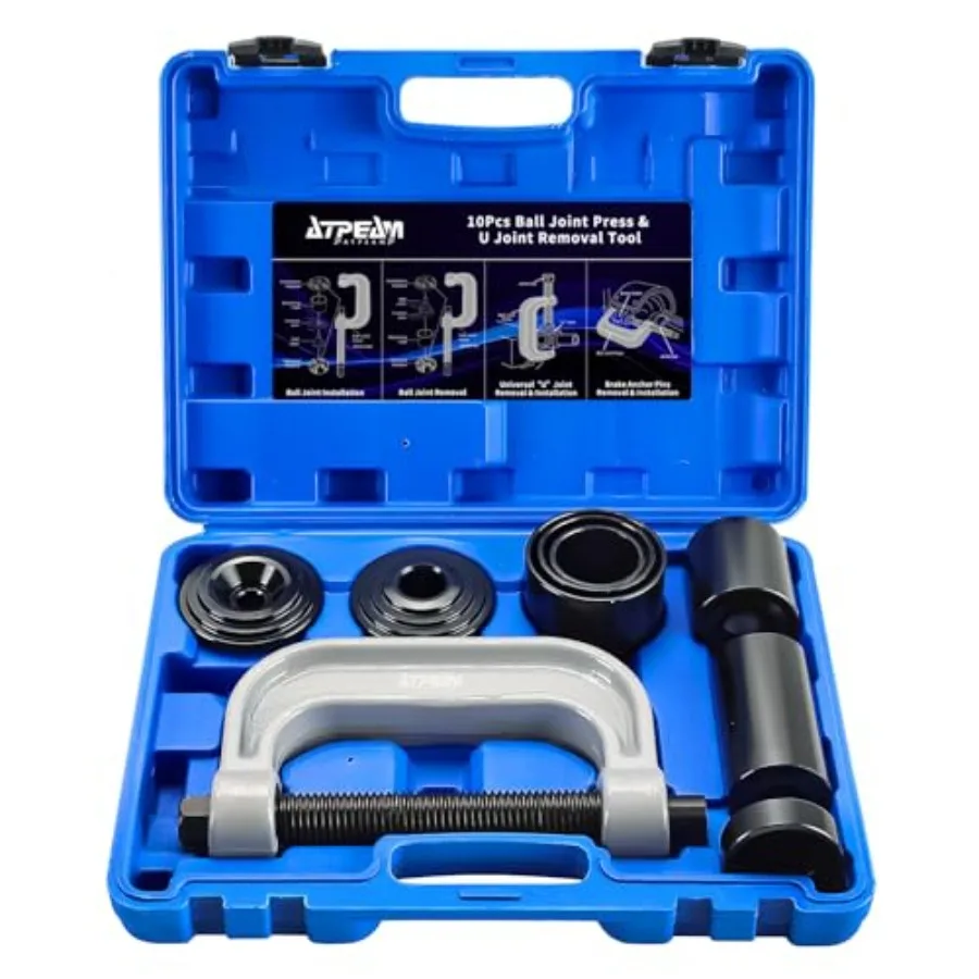 

Ball Joint Service Tool Heavy Duty Ball Joint Press and U Joint Removal Tool Kit with 4wd Adapters for Most 2WD and 4WD Cars an