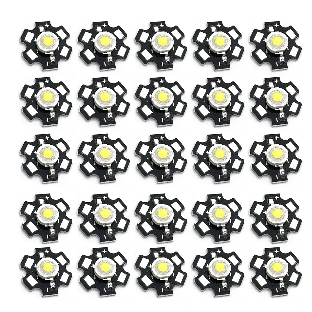 25pcs 1W 5V LED Lamp Chip Beads 200lm Brightness High Power For Floodlight Industrial Commercial Lighting Tool Accessories