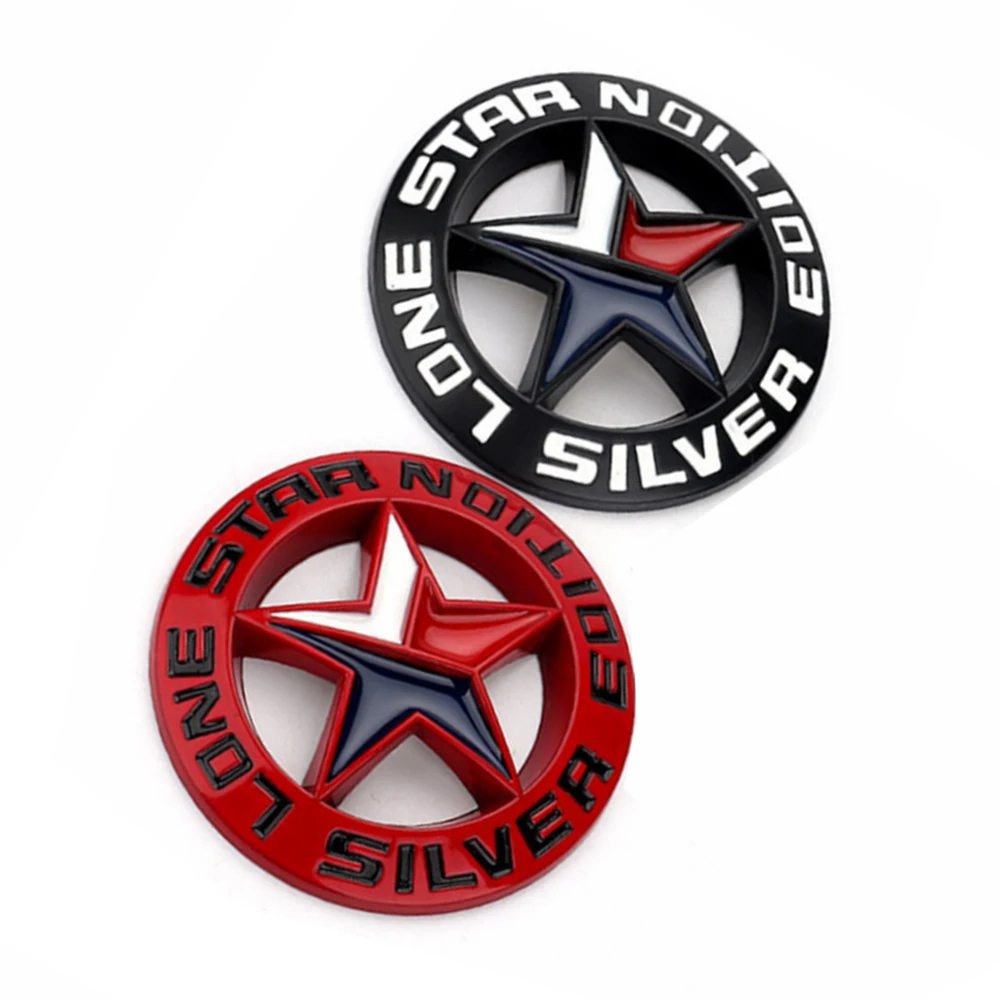 

1 Pieces Round LONE STAR TEXAS Edition 3D Alloy Emblem Metal Alloy Badge Universal