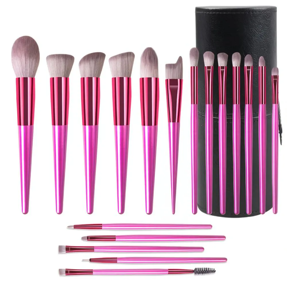 Professional Cosmetic Brush Kit Premium Synthetic Fiber Foundation Eyeshadow Powder Contour Blush Beauty Makeup Tool Set