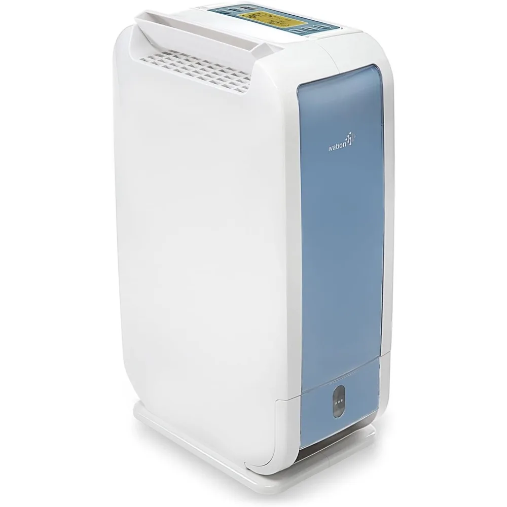 13-Pint Small-Area Desiccant Dehumidifier Compact and Quiet - With Continuous Drain Hose for Smaller Spaces, Bathroom, Attic