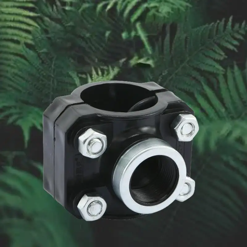 1Pc 32/25/20MM Pipe Clamp 1/2'' Female Thread Connector PE Pipe Water Splitter Repair Reducing Coupling Fitting For Irrigation