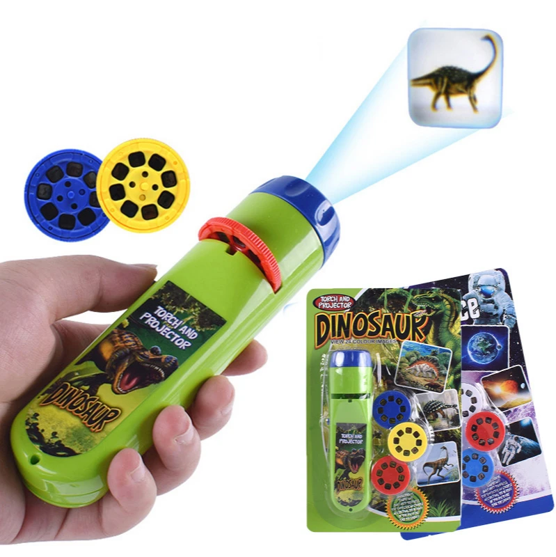 Parent-child Interaction Puzzle Early Education Luminous Toy Animal Dinosaur Child Slide Projector Lamp Kids Montessori Toys