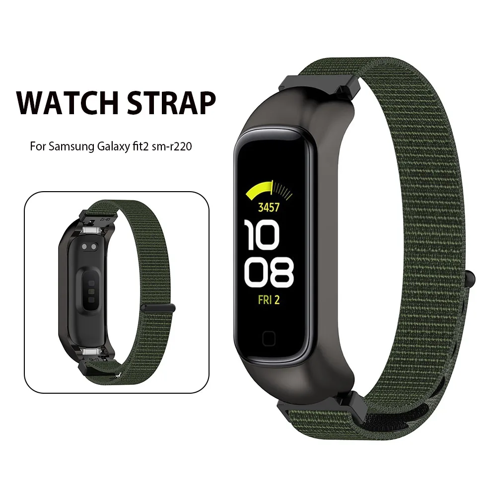 Nylon Sport Band For Samsung Galaxy Fit 2 SM-R220 Smart Watch Replacement Bracelet For Samsung Galaxy Fit2 R220 Correa