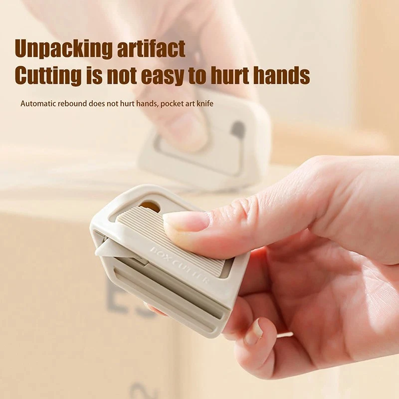 قاطع صندوق شفرة سيراميك صغير، تخزين مغناطيسي محمول، شفرة سحب تلقائي، أداة مفتوحة مع حامل على الحائط #3