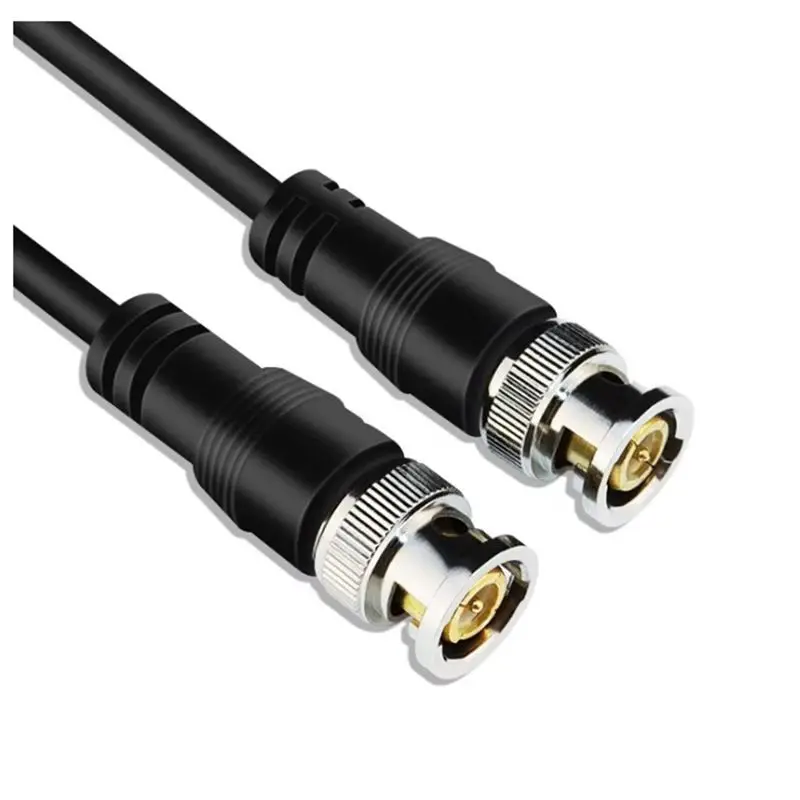 1PCS BNC Male to Female Plug CCTV Extension Coaxial Line Cord Cable Male to Male Security Monitoring 0.5m 2m 3M 3.3ft Long Black