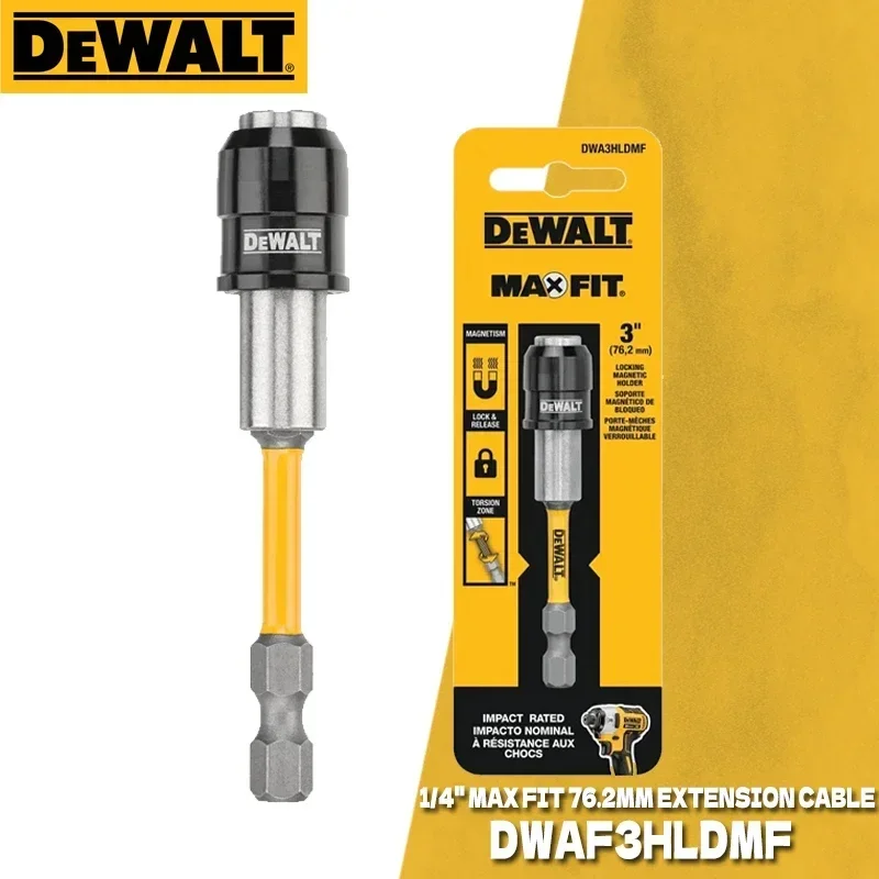 

DEWALT 1/4'' Max Fit Hexagonal Magnetic Extension Cable 3" Lock Positioning Bracket Dewalt Power Tool Accessories DWAF3HLDMF