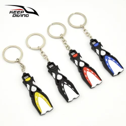 1 pcs Mini Fins Keychain Scuba Flipper Key Chain Dive Key Ring Holder Keyring Pendant Ornaments OW AOW Keepsake Zipper Handle