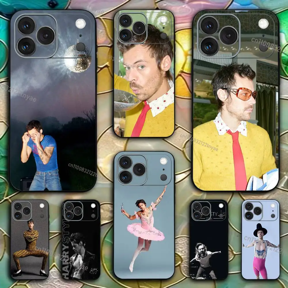 

S-Styles H-Harry Phone Case For iPhone 17,16,15,14,13,12,11,X,XR,XS,Plus,Mini,Pro,Max Soft black Shockproof Cover