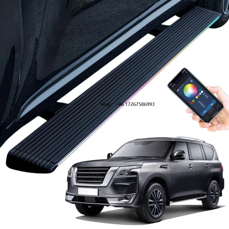 

Алюминиевые электрические автоматические выдвижные боковые подножки с LED-подсветкой для автомобиля Patrol Y62