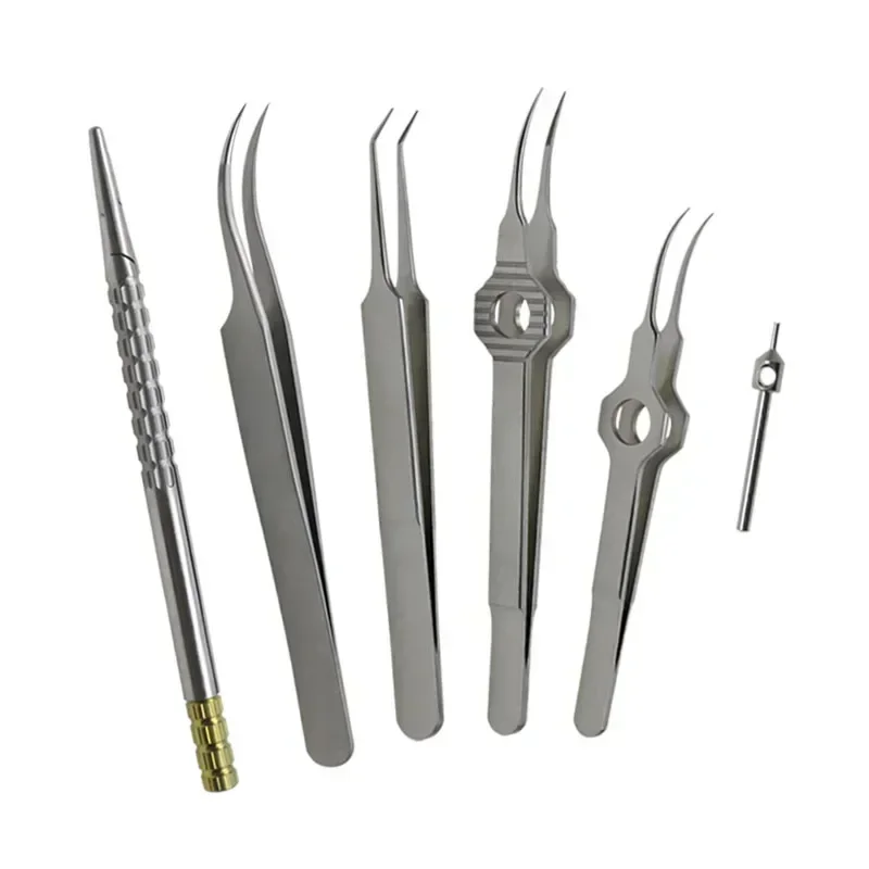 1pc/1set Hair Implanting Tweezers Punches Hair Transplant Implanter Tweezers Stainless Steel Transplanting Tools