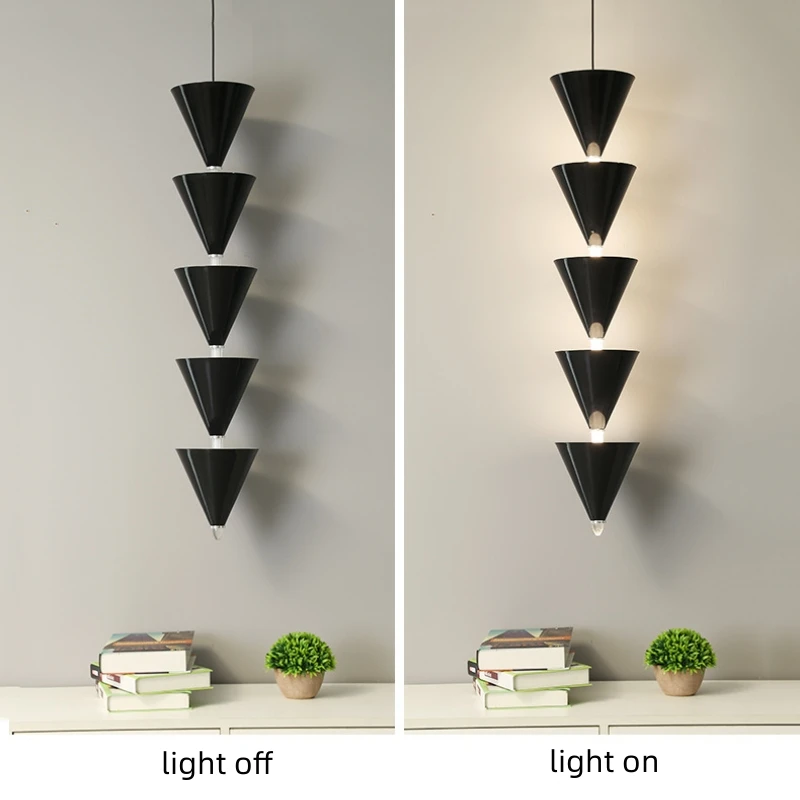 Nordic designer afilado multicamadas vertica lustre para o quarto salão loja casa conduziu a iluminação decoração da lâmpada pingente industrial