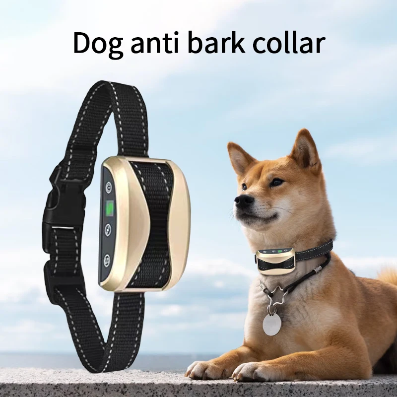 Automatic Electric Dog Training Collar Waterproof Smart Bark Collar For Pet Rechargeable Dog Bark Control Stop Shock Collar