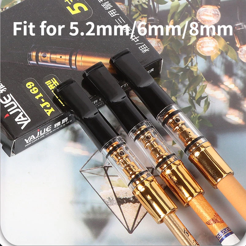 Tar Filtration Smoke Mouthpiece Acrylic Microfilter Personal Cigarette Holder Recirculating Washable Tobacco Filter Smoking Tool