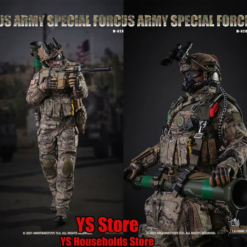 

MINITIMES M028 1/6 US Army Special Force Soldier Model Mini Backpack Telescope Decor 12" Full Set Action Figure Collection
