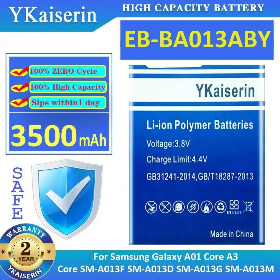 

Аккумулятор мобильного телефона EB-BA013ABY 3500 мАч для Samsung Galaxy A01 Core A3 SM-A013F SM-A013D SM-A013G SM-A013M
