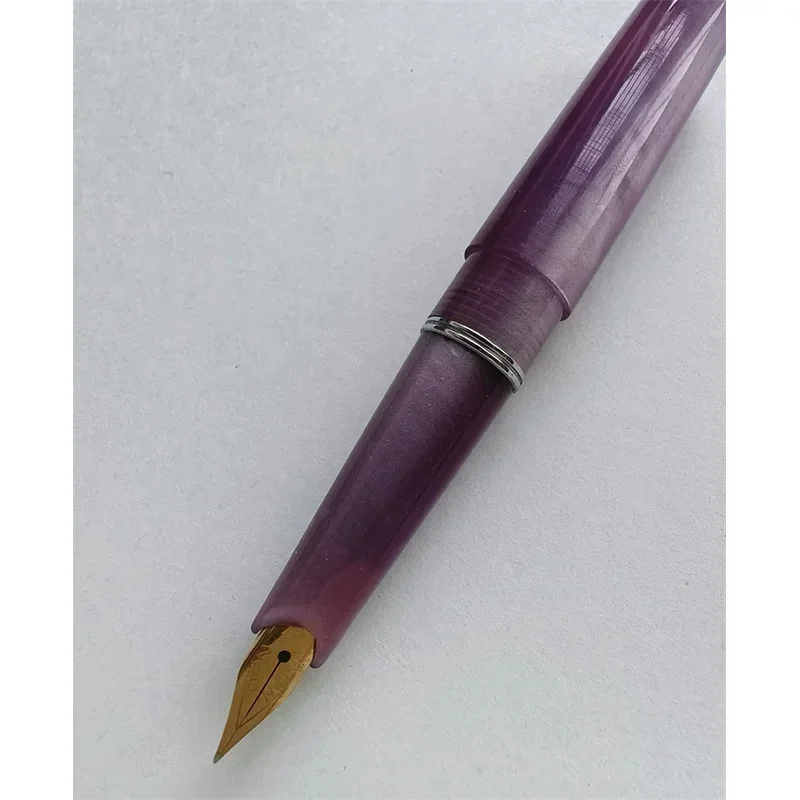 Original Japan SWAN Pocket Fountain ปากกา Iridium Gold F 0.5mm Nib Light Blue ปากกาเรืองแสงสําหรับเขียนเครื่องเขียน, สีม่วง