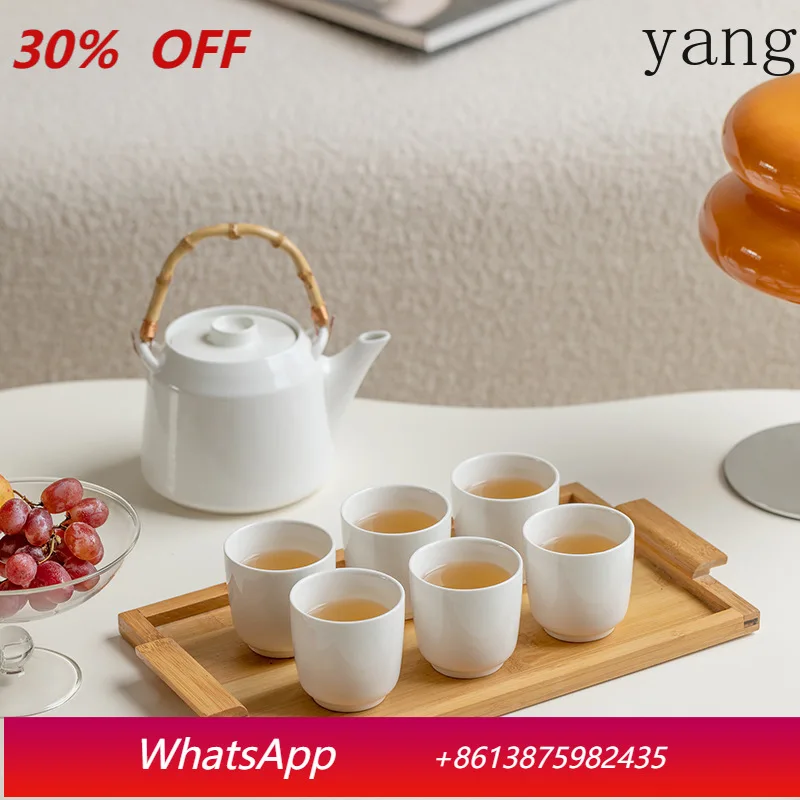 

CX ceramic tea set, handle teapot Kung Fu tea set