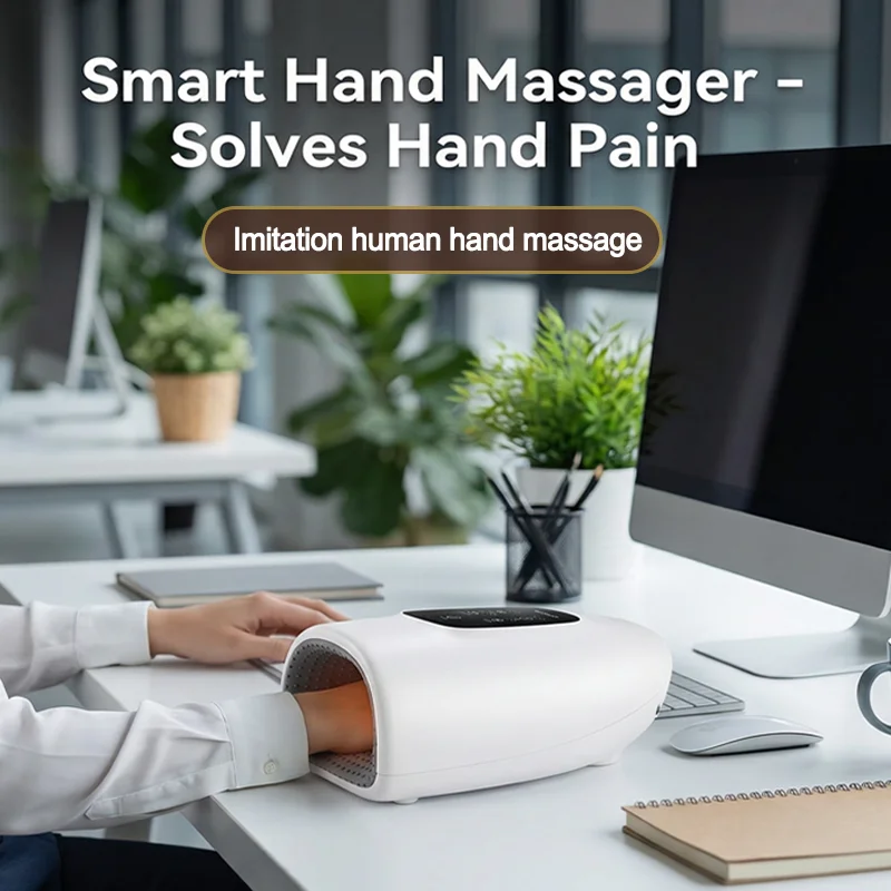 

Smart Hand Massager Simulates Human Hand Massage and Hot Compress to Relieve Hand Problems Suitable for Office and Home Use