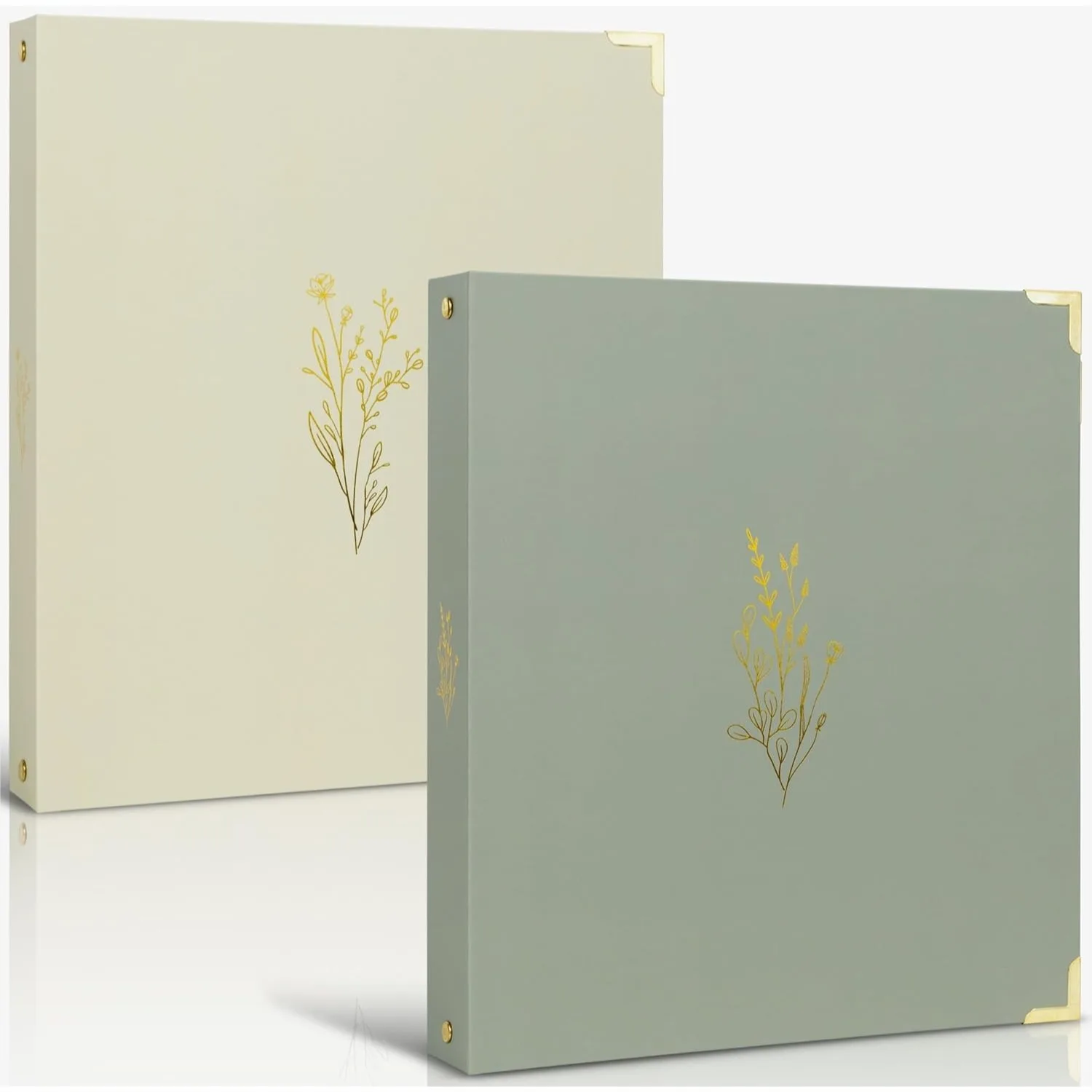 

Aesthetic 3 Ring Binder Set of 2 - Sturdy 1 Inch Binder for Letter Size Paper, Cute Holder with Pocket for School Office Work